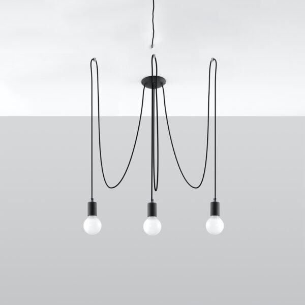 Chandelier Edison 3 Black - Image 2