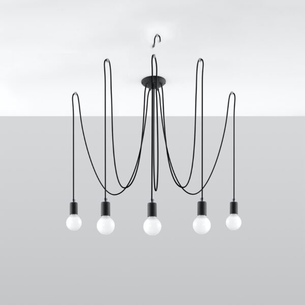 Chandelier Edison 5 Black - Image 2