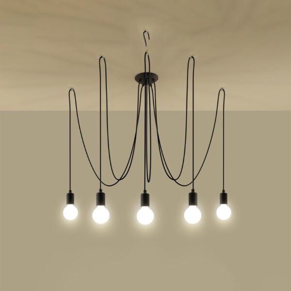 Chandelier Edison 5 Black - Image 3