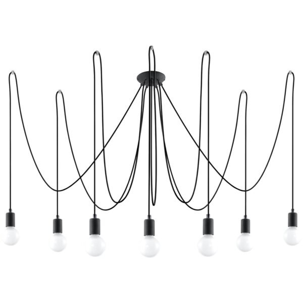 Chandelier Edison 7 Black