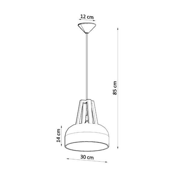 Pendant Lamp Casco White/black - Image 4