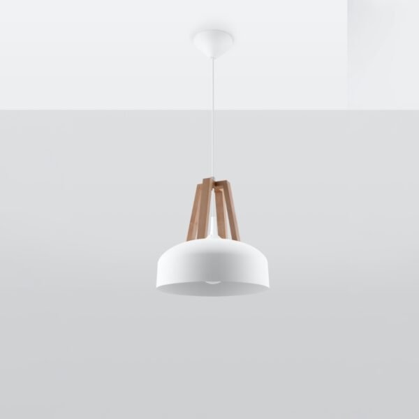 Pendant Lamp Casco White/natural Wood - Image 2