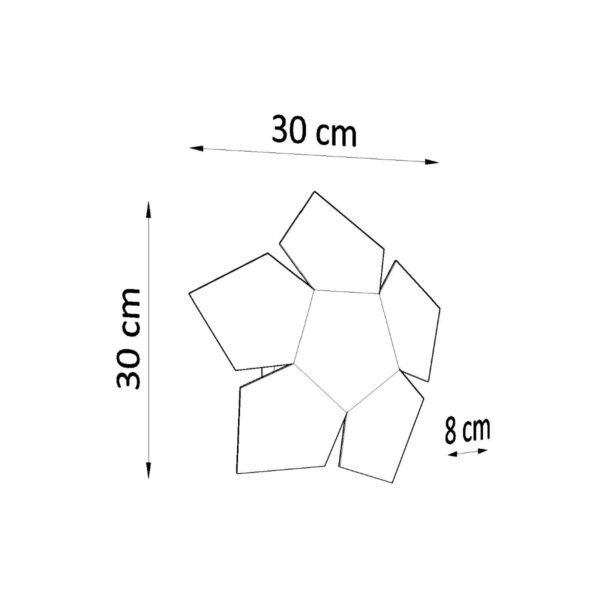 Wall Lamp Penta Black - Image 4