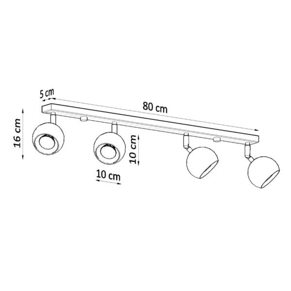 Ceiling Lamp Oculare 4l White - Image 4