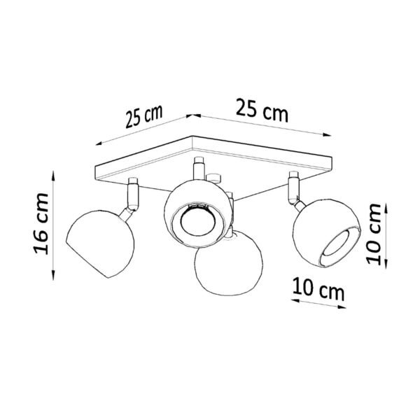 Ceiling Lamp Oculare 4 Black Cluster Ceiling Lights Modern Designer Lights
