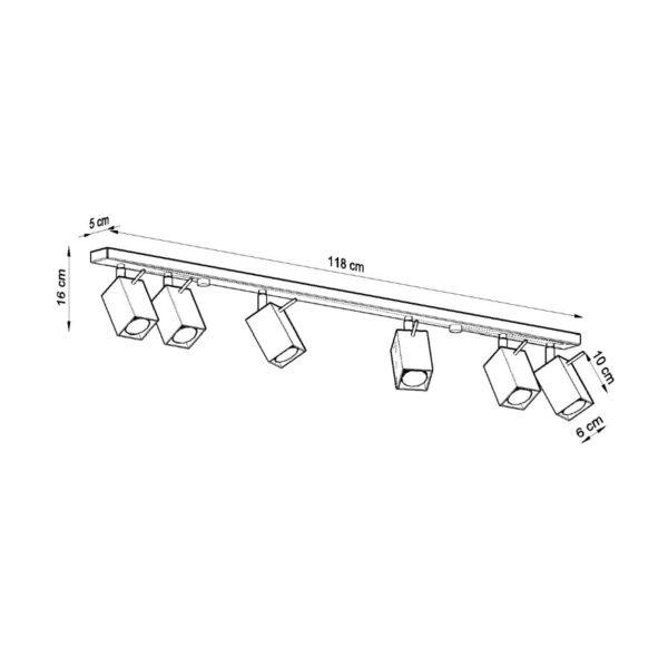 Ceiling Lamp Merida 6l Black - Image 4