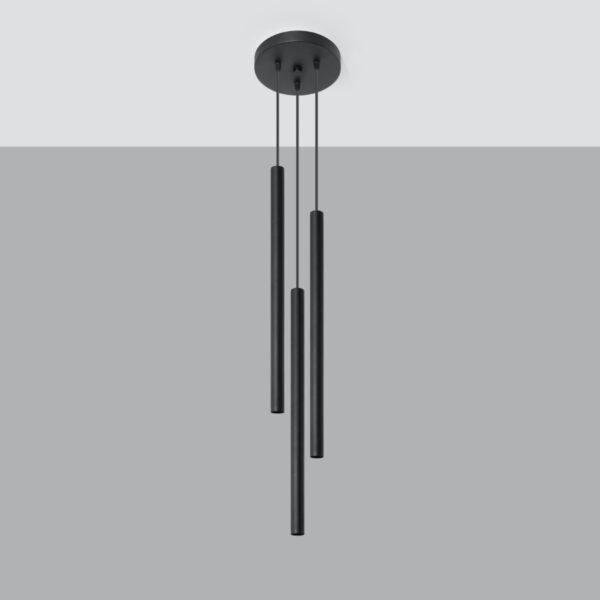 Pendant Lamp Pastelo 3p Black - Image 2