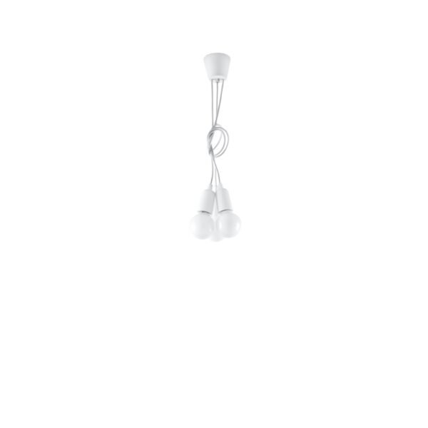 Pendant Lamp Diego 3 White Multi Pendants Modern Designer Lights