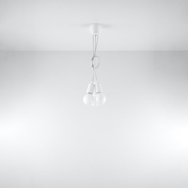 Pendant Lamp Diego 3 White Multi Pendants Modern Designer Lights