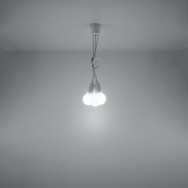 Pendant Lamp Diego 3 White Multi Pendants Modern Designer Lights