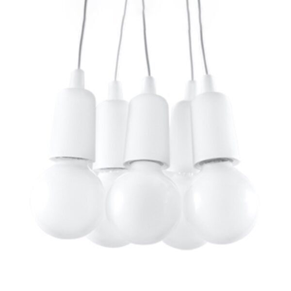 Pendant Lamp Diego 5 White Multi Pendants Modern Designer Lights
