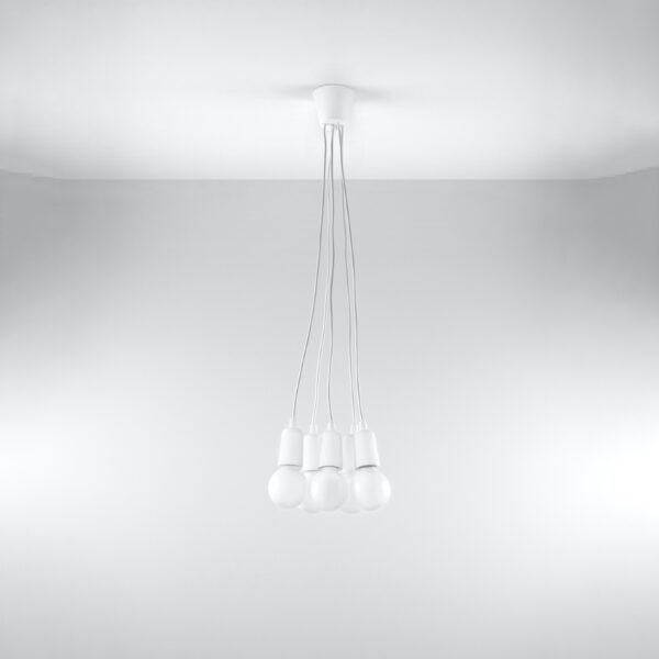 Pendant Lamp Diego 5 White Multi Pendants Modern Designer Lights