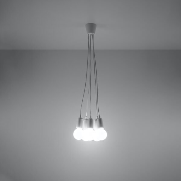 Pendant Lamp Diego 5 White Multi Pendants Modern Designer Lights