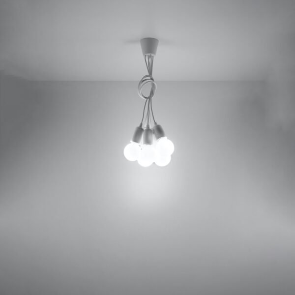 Pendant Lamp Diego 5 White Multi Pendants Modern Designer Lights