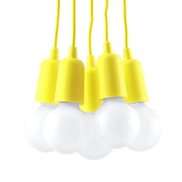 Pendant Lamp Diego 5 Yellow Multi Pendants Modern Designer Lights