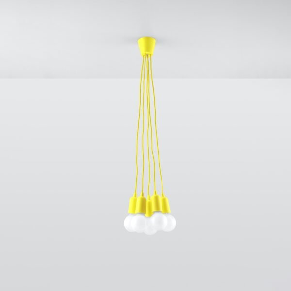 Pendant Lamp Diego 5 Yellow Multi Pendants Modern Designer Lights