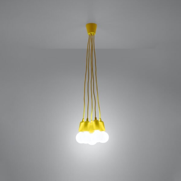 Pendant Lamp Diego 5 Yellow Multi Pendants Modern Designer Lights