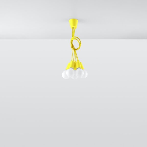 Pendant Lamp Diego 5 Yellow Multi Pendants Modern Designer Lights
