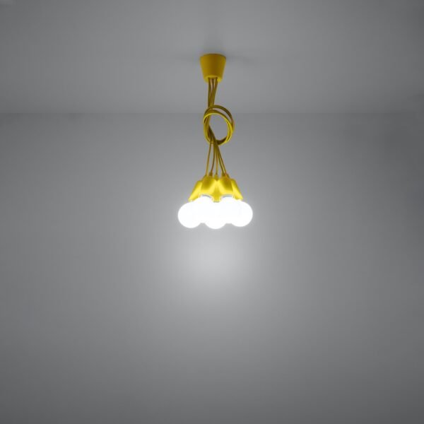 Pendant Lamp Diego 5 Yellow Multi Pendants Modern Designer Lights