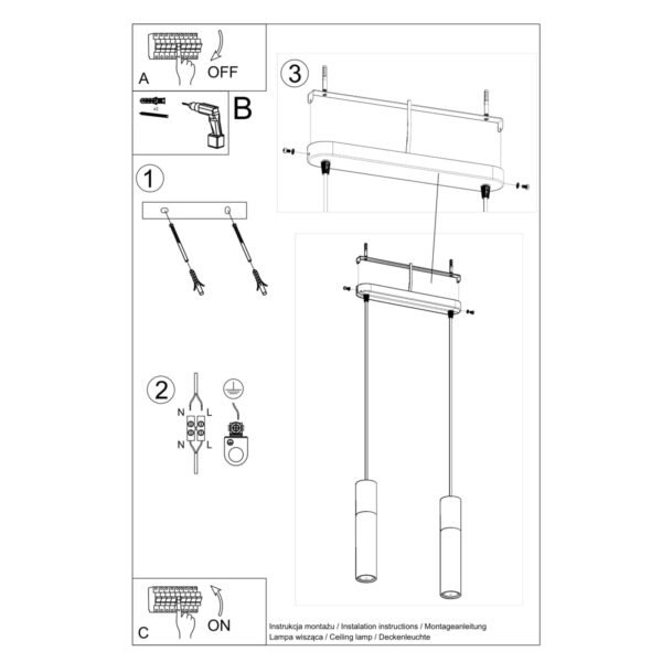 Pendant Lamp Pablo 2 White Multi Pendants Modern Designer Lights