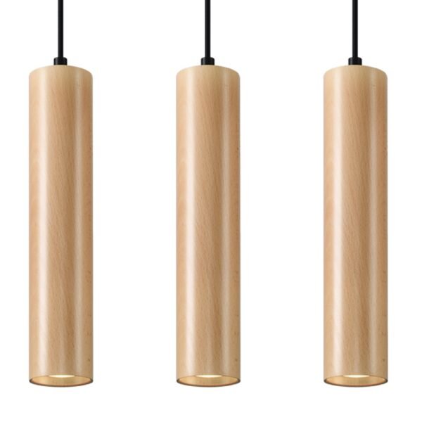 Pendant Lamp Lino 3 Wood Multi Pendants Modern Designer Lights