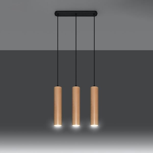 Pendant Lamp Lino 3 Wood Multi Pendants Modern Designer Lights
