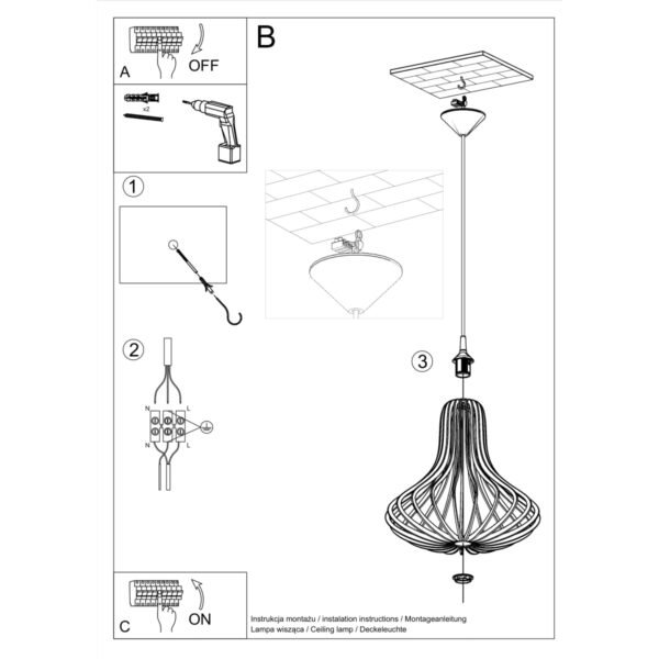 Pendant Lamp Elza Wood - Image 5