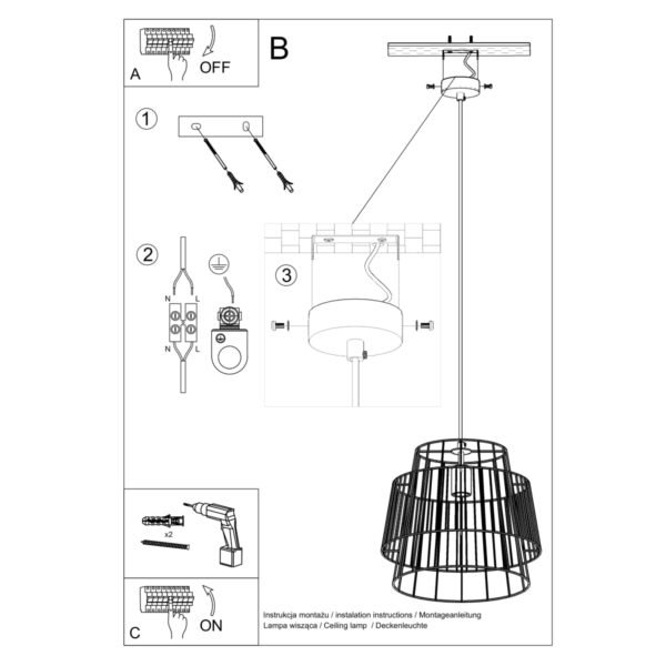 Pendant Lamp Gate Black - Image 5