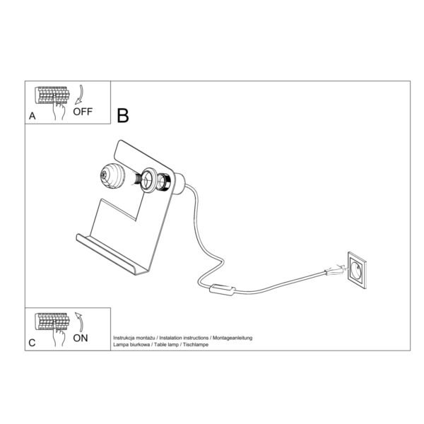 Table Lamp Incline Black - Image 5