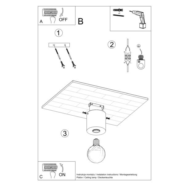 Ceiling Lamp Salgado Natural Wood - Image 5
