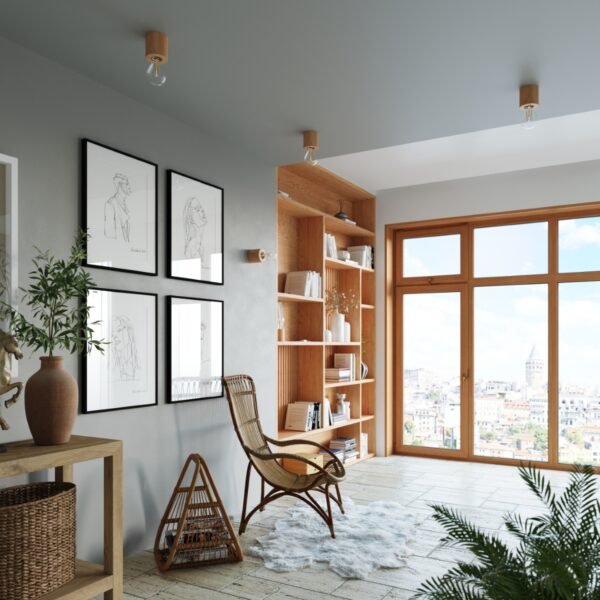 Ceiling Lamp Salgado Natural Wood - Image 6