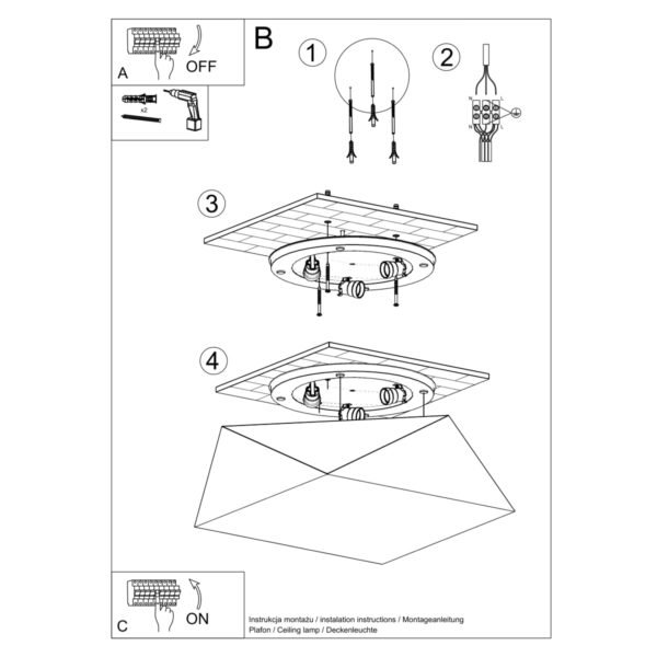 Ceiling Lamp Hexa 45 Black - Image 5