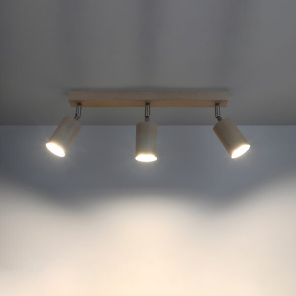 Ceiling Lamp Berg 3 Natural Wood - Image 3