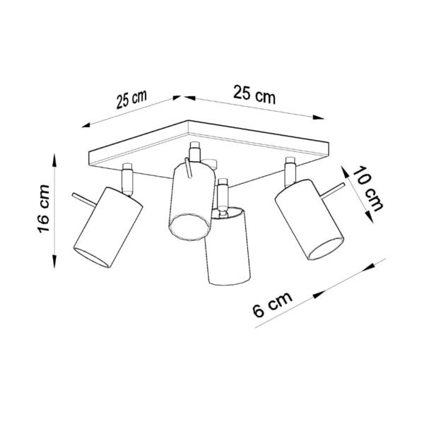 Ceiling Lamp Ring 4 Chrome - Image 4