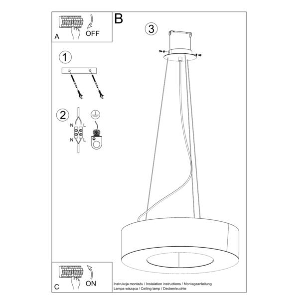 Chandelier Saturno 50 Black - Image 5