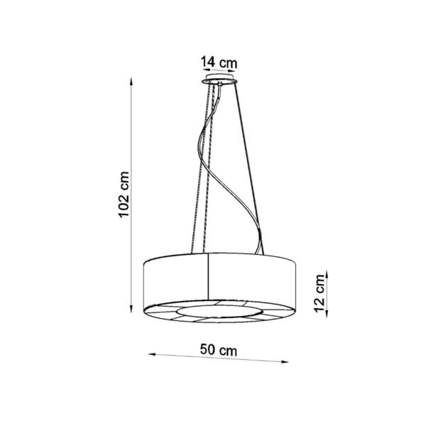 Chandelier Saturno Slim 50 White - Image 4
