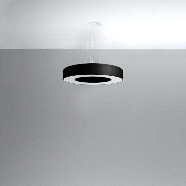 Chandelier Saturno Slim 50 Black Large Shade Pendants Modern Designer Lights