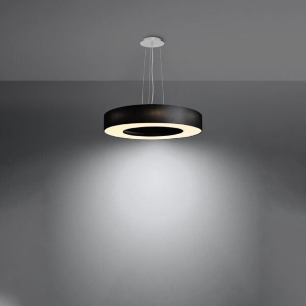 Chandelier Saturno Slim 50 Black Large Shade Pendants Modern Designer Lights