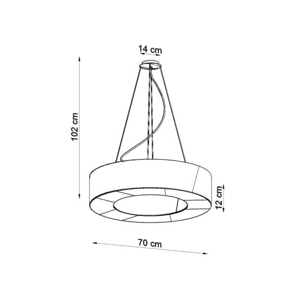 Chandelier Saturno Slim 70 White - Image 4