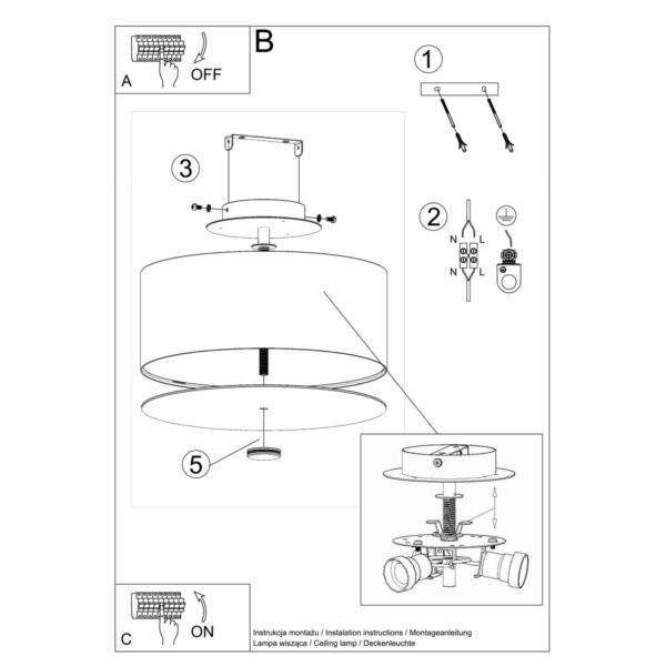 Ceiling Lamp Skala 30 Black - Image 5