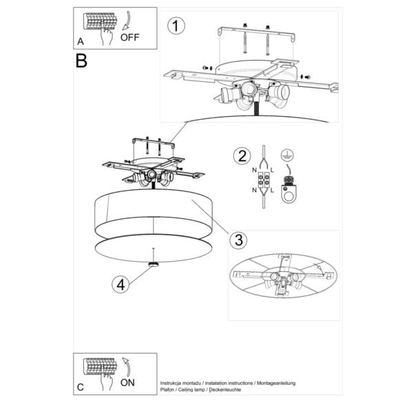 Ceiling Lamp Skala 50 White - Image 5