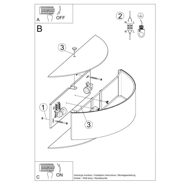 Wall Lamp Skala Black - Image 5