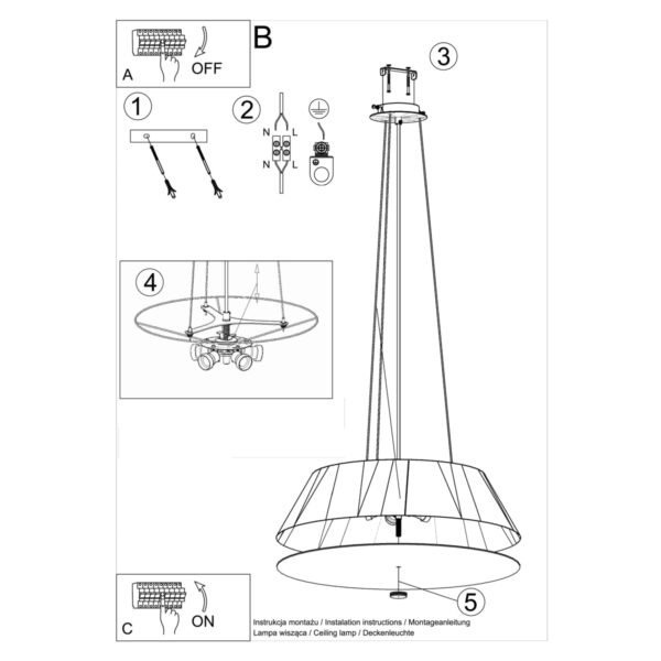 Chandelier Vega 60 Black - Image 5