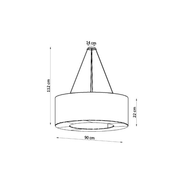 Chandelier Saturno 90 Black Large Shade Pendants Modern Designer Lights