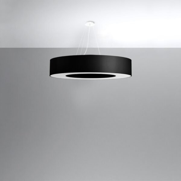 Chandelier Saturno 90 Black Large Shade Pendants Modern Designer Lights