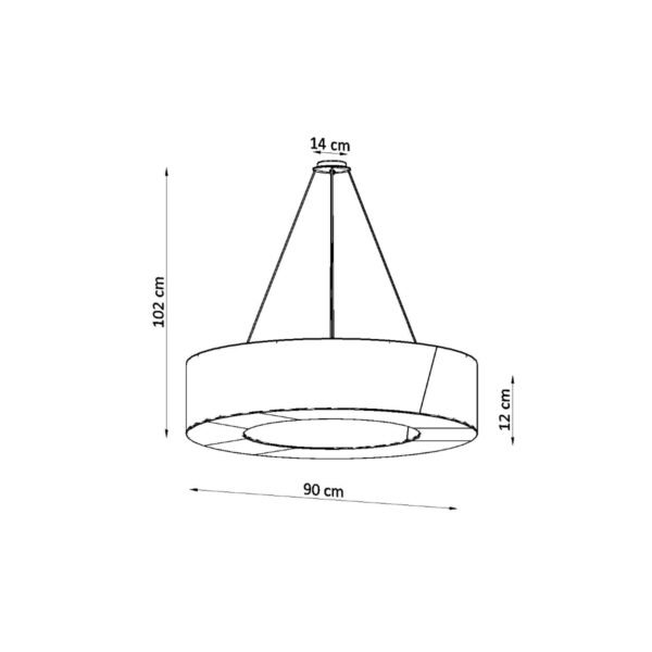 Chandelier Saturno Slim 90 Black - Image 4