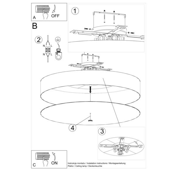 Ceiling Lamp Skala 100 Black - Image 5