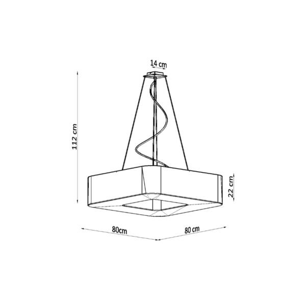 Chandelier Urano 80 Black - Image 4