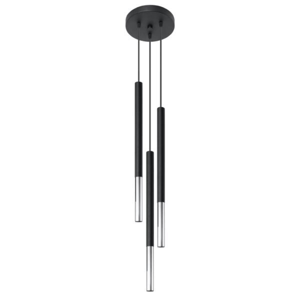 Pendant Lamp Mozaica 3p Black / Chrome Multi Pendants Modern Designer Lights