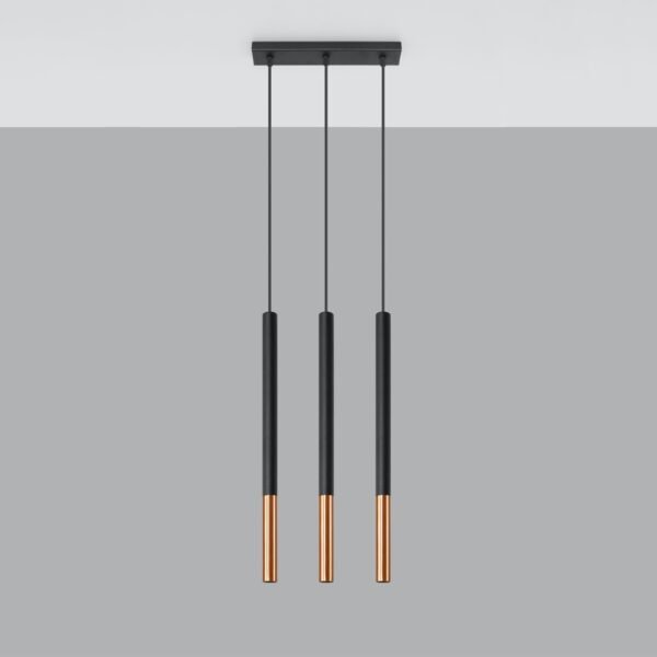 Pendant Lamp Mozaica 3l Black / Copper Multi Pendants Modern Designer Lights